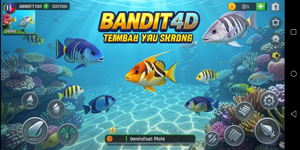 Screenshot gameplay Tembak Ikan BANDIT4D dengan aksi seru dan penuh warna.