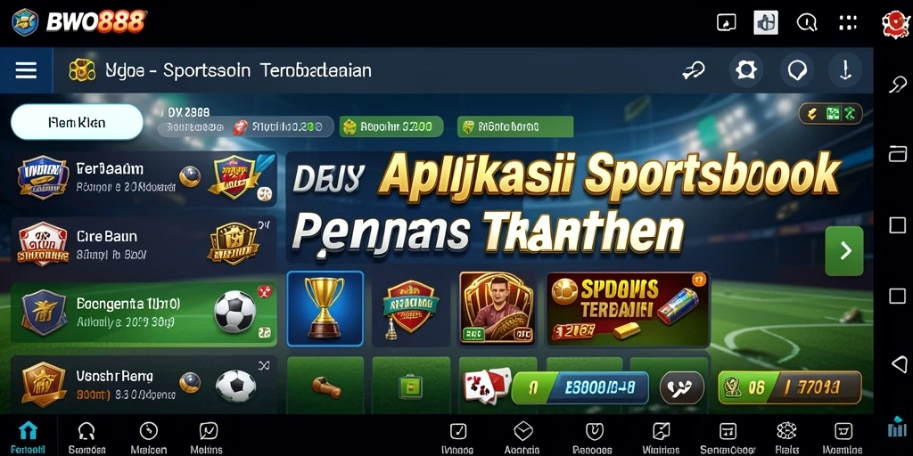 Tampilan menarik dari gameplay BWO888 pada aplikasi Sportsbook.