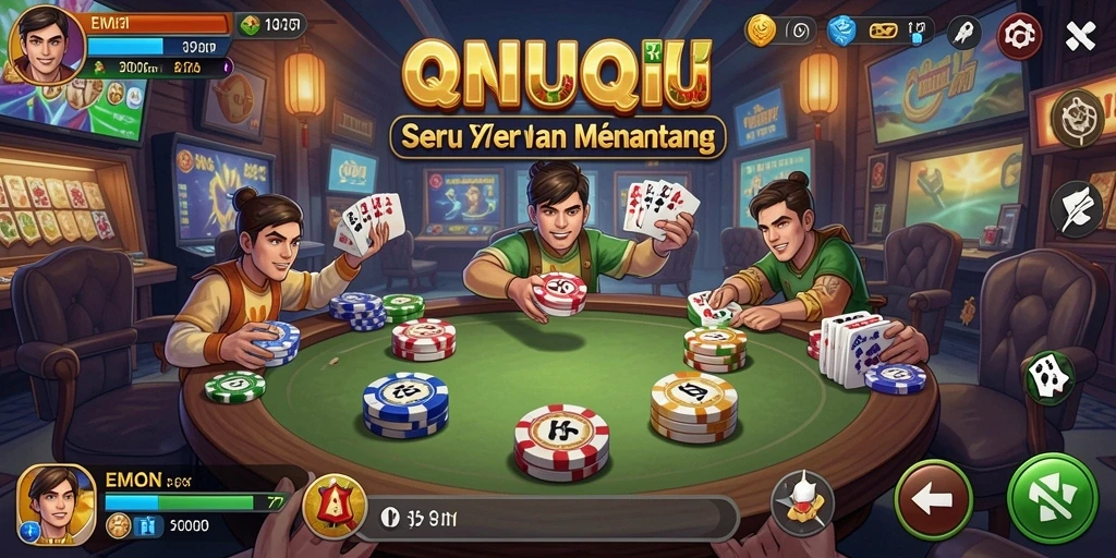 Gambaran gameplay QiuQiu yang mendebarkan di EMON77.