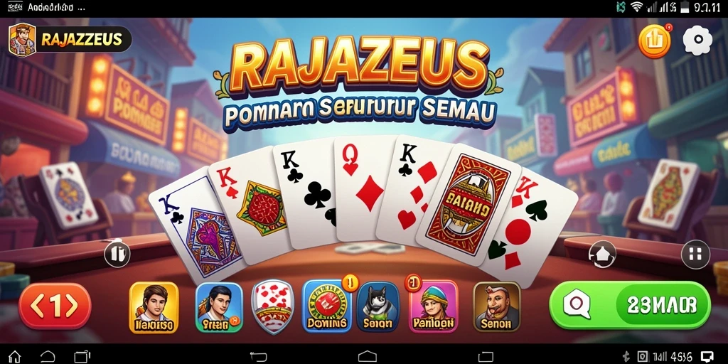 Tampilan menarik dalam permainan Domino RAJAZEUS yang seru.