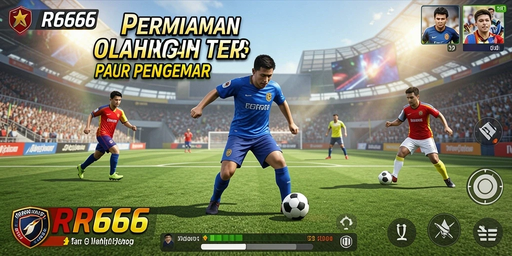 Tangkapan layar gameplay RR666 yang menampilkan aksi olahraga seru.