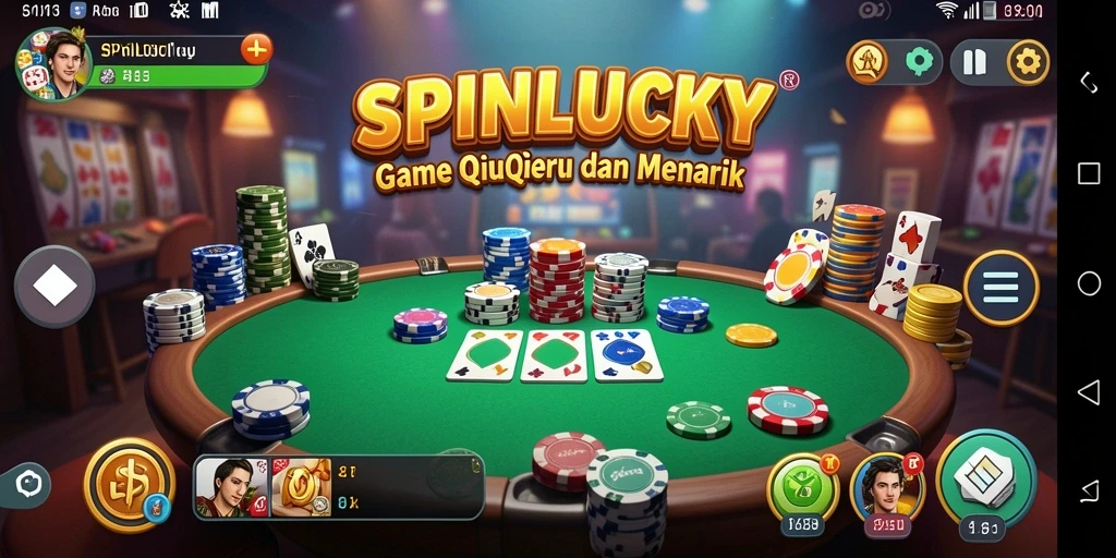 Screenshot gameplay SPINLUCKY yang menampilkan aksi QiuQiu.