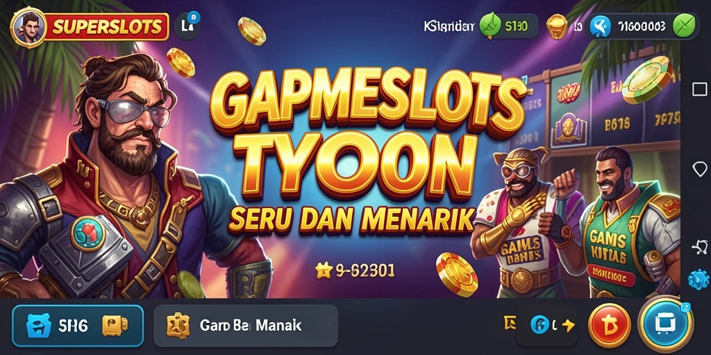 Tampilan gameplay seru dalam SUPERSLOTS dengan berbagai mesin slot yang menarik.