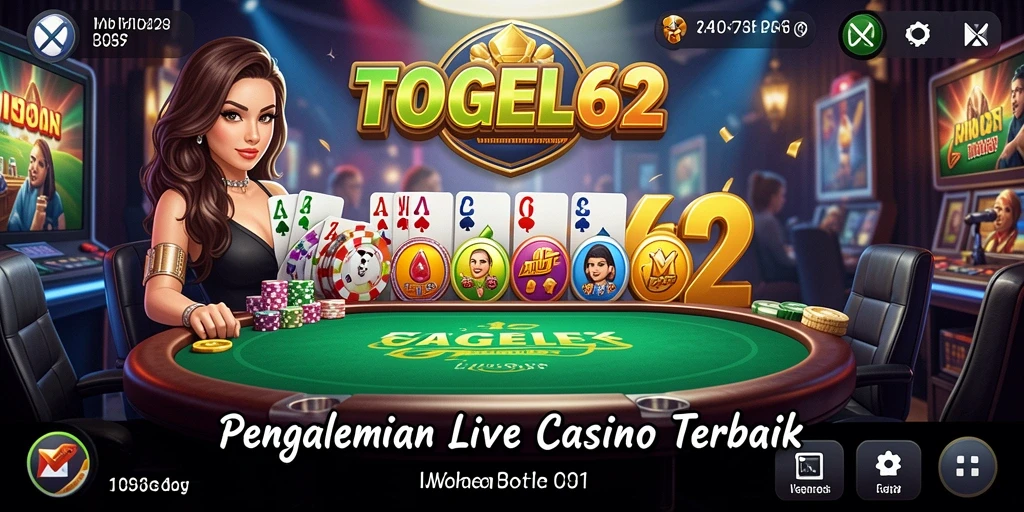 Screenshot gameplay TOGEL62 yang menampilkan suasana Live Casino yang mendebarkan.