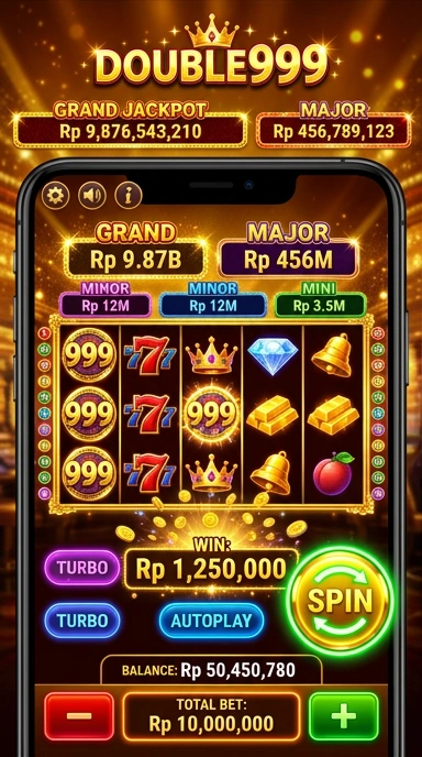 Tampilan aplikasi double999 yang menarik dan informatif.